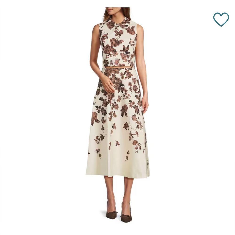NWT Antonio Melani x Style Bungalow Chintz Floral Coordinating Canvas  Skirt - Picture 4 of 12